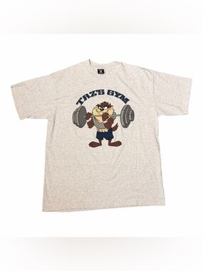 1994 Warner Bros Looney Tunes Taz Gym Vintage Tee Shirt Short Sleeve XL
